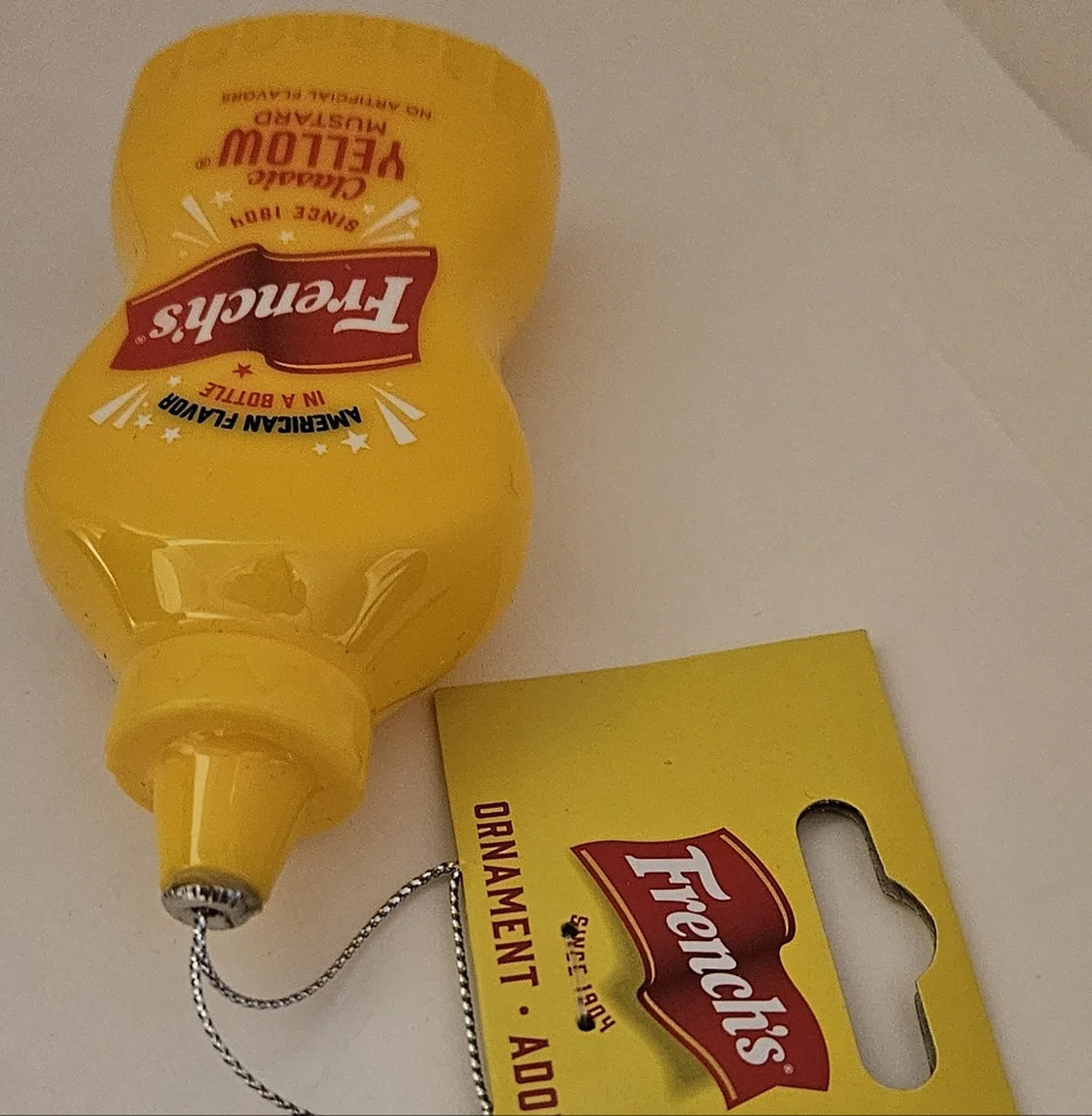Ruz French's Classic Yellow Mustard Christmas Tree Ornament Food